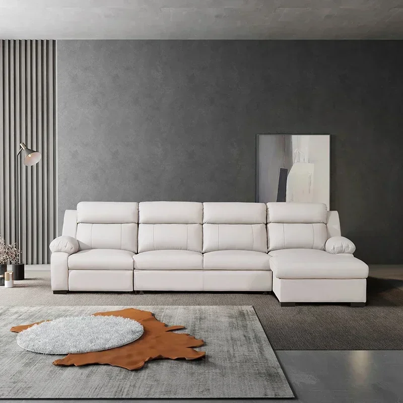 L-shaped living room sofa Leather electric recliner sofa Multi-functional sofa bed folding small furniture with storage space
L-shaped living room sofa Leather electric recliner sofa Multi-functional sofa bed folding small furniture with storage space