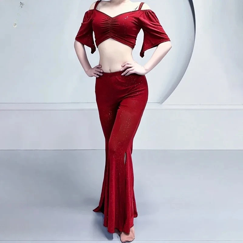 Women's Sexy mesh Off Shoulder Top+Sexy Split Long Skirt Adults Oriental Dance Performance Costume Belly Dancing Clothing
Women's Sexy mesh Off Shoulder Top+Sexy Split Long Skirt Adults Oriental Dance Performance Costume Belly Dancing Clothing