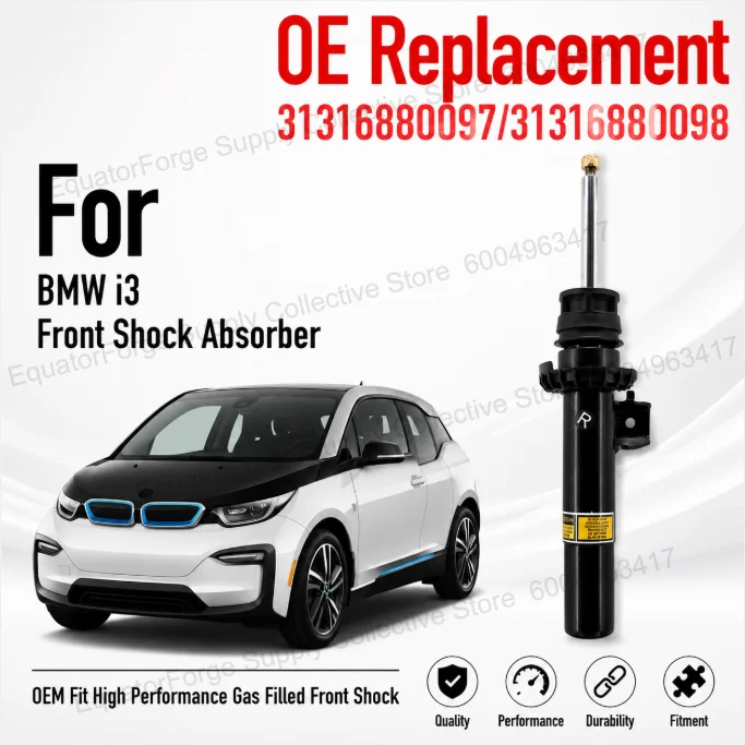 Anti-corrosion Comfort Ride Direct Fit High Stability Standard Front Shock Absorber for BMW i3 - OE 31316880097 / 31316880098
Anti-corrosion Comfort Ride Direct Fit High Stability Standard Front Shock Absorber for BMW i3 - OE 31316880097 / 31316880098