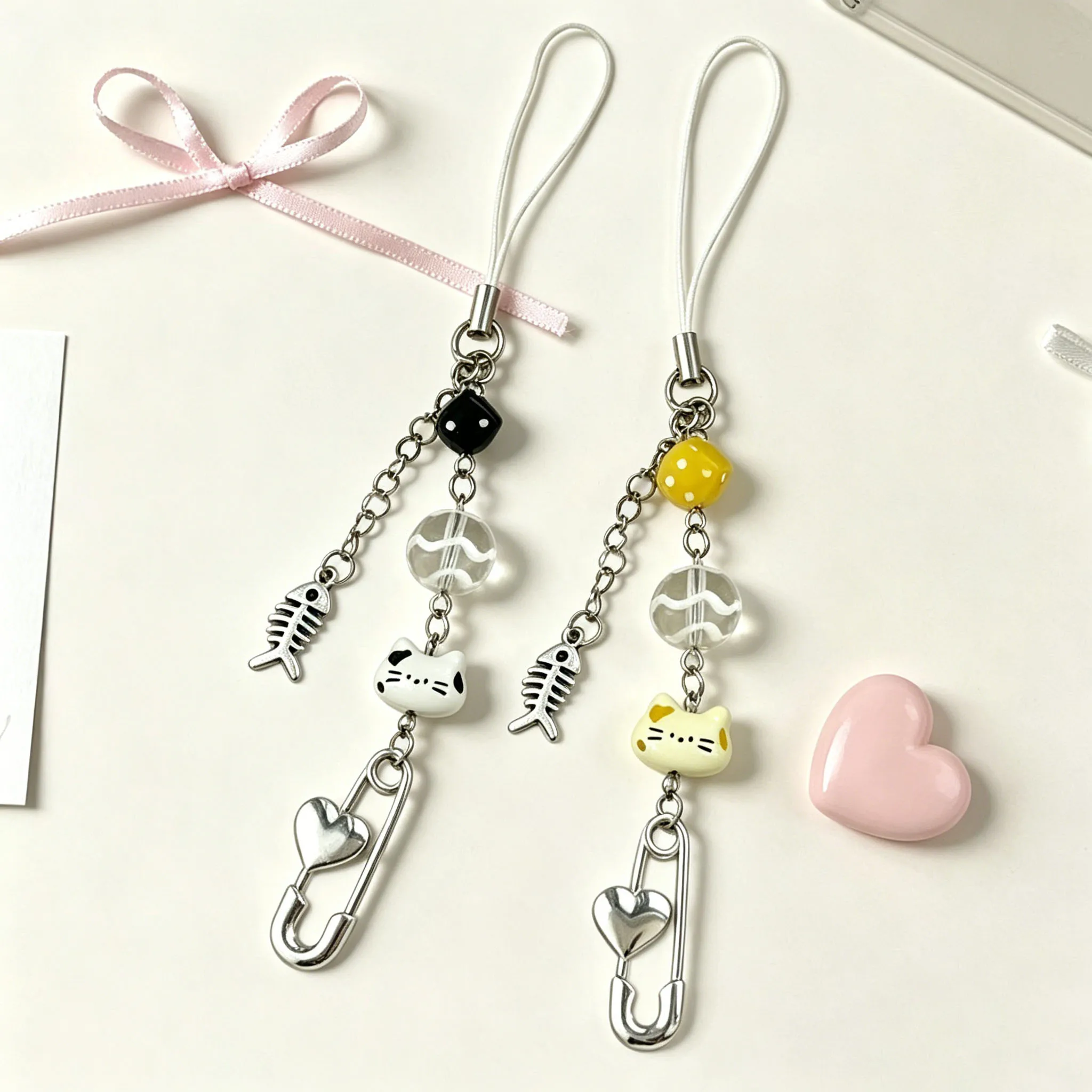 Sweet Y2K Cat Dice Beaded Phone Strap Decor Charm For Key Phone Handbag CCD, Tiny Delicate Gift For Classmates Besties
Sweet Y2K Cat Dice Beaded Phone Strap Decor Charm For Key Phone Handbag CCD, Tiny Delicate Gift For Classmates Besties