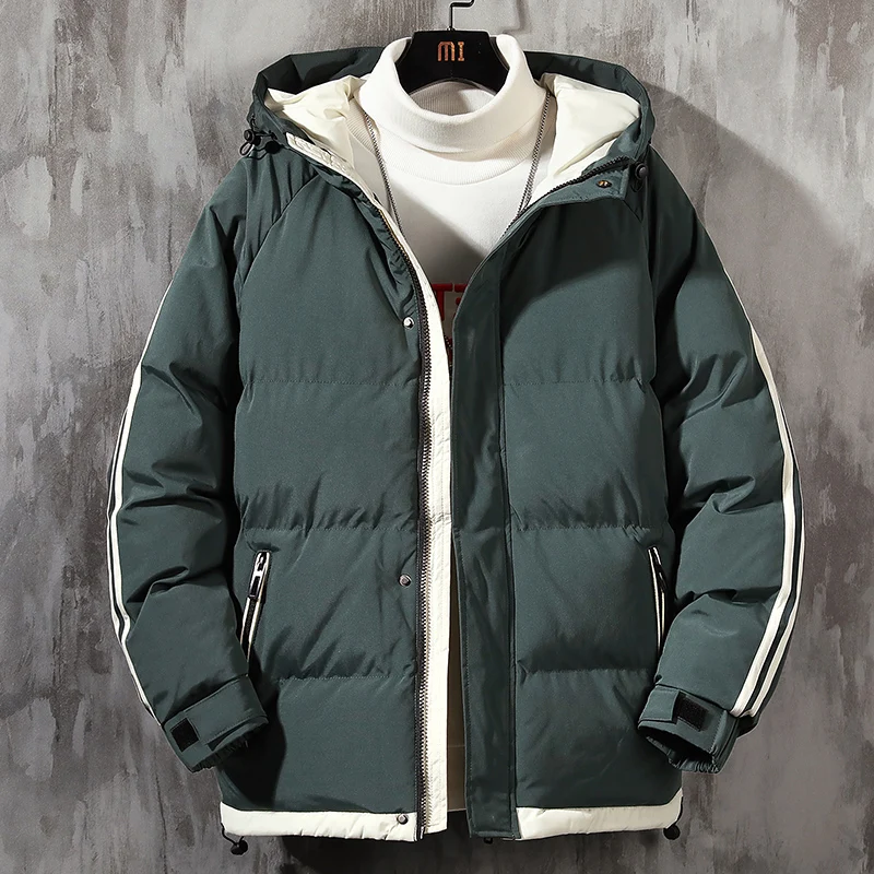 Men's winter plus velvet thickened cotton jacket warm casual and fashionable windproof stand collar jacket loose parka coat
Men's winter plus velvet thickened cotton jacket warm casual and fashionable windproof stand collar jacket loose parka coat