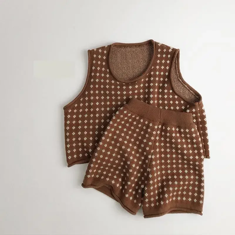 2025 Spring New Children Knitted Clothes Set Boys Girls Floral Vest + Sweater Coat + Knit Shorts 3pcs Suit Kids Fashion Outfits
2025 Spring New Children Knitted Clothes Set Boys Girls Floral Vest + Sweater Coat + Knit Shorts 3pcs Suit Kids Fashion Outfits