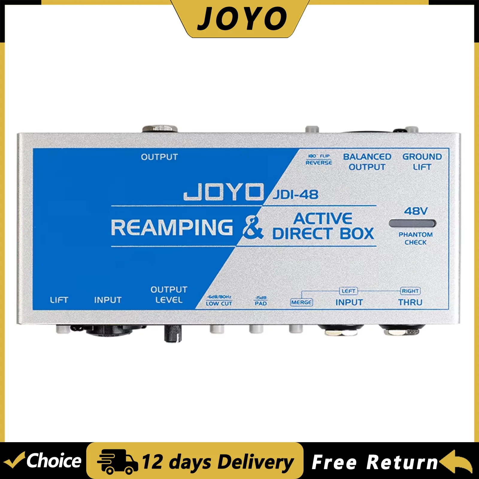 Педаль эффектов JOYO JDI-48 для гитары: стереомикшер, предусилитель и DI-бокс для профессиональной записи и живых выступлений с переключением сигналов
Педаль эффектов JOYO JDI-48 для гитары: стереомикшер, предусилитель и DI-бокс для профессиональной записи и живых выступлений с переключением сигналов