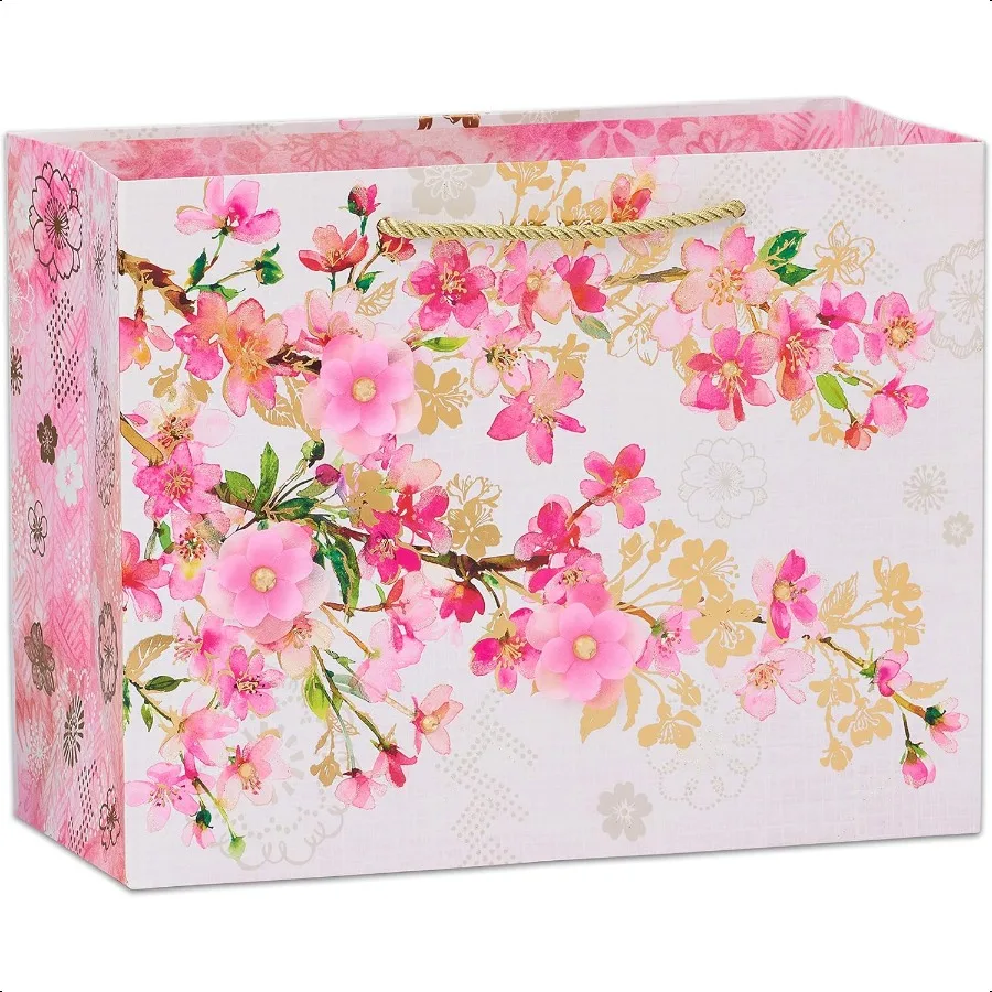 13" Large Gift Bag Graceful Bloom for Weddings Bridal Showers Birthdays and All Occasions (1 Bag)
13" Large Gift Bag Graceful Bloom for Weddings Bridal Showers Birthdays and All Occasions (1 Bag)