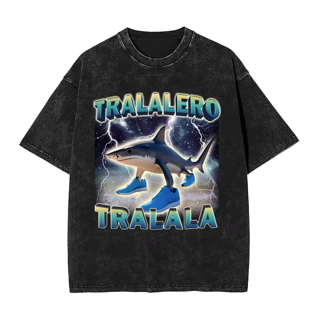 Tralalero Tralala Funny Shark Meme Washed T-shirt Men's Clothing Fashion Humor Style T Shirts Unisex Summer O-Neck Tops T Shirt
Tralalero Tralala Funny Shark Meme Washed T-shirt Men's Clothing Fashion Humor Style T Shirts Unisex Summer O-Neck Tops T Shirt