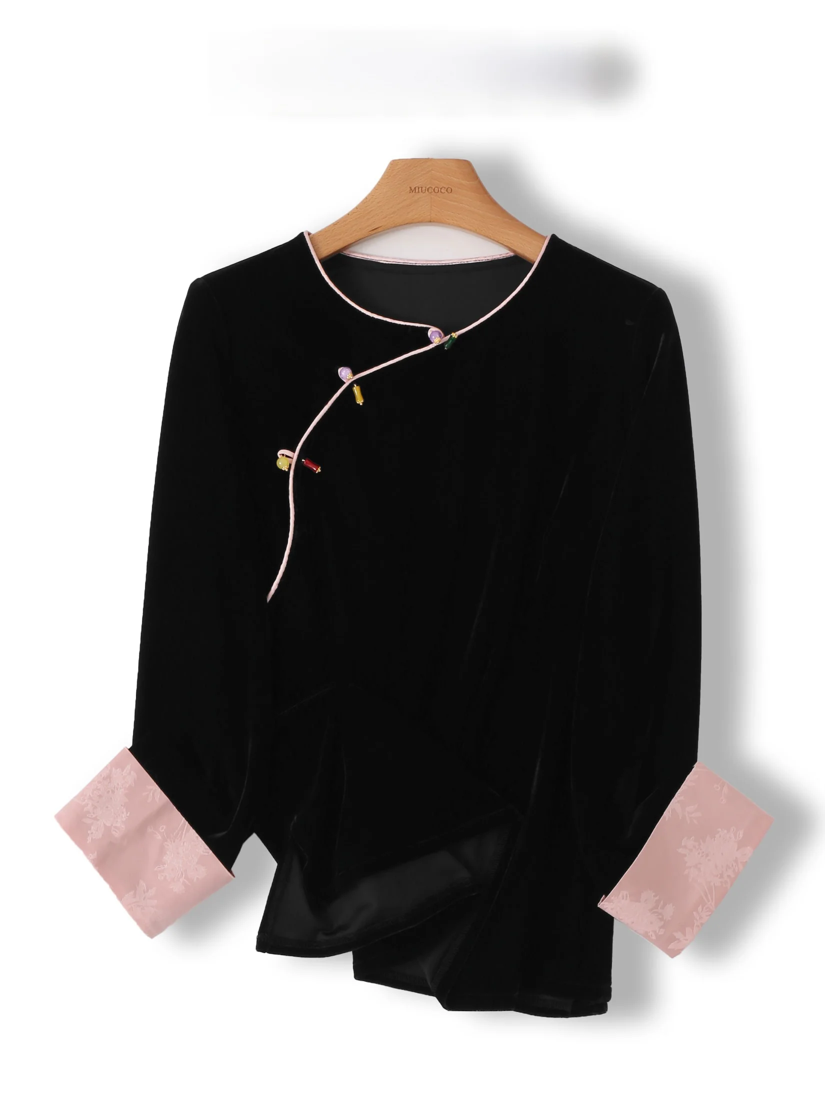 Elegant Large Size Velvet T-Shirt Women's Sleeve Cuff Patchwork Style Chinese Button New Style Casual Commute Vintage
Elegant Large Size Velvet T-Shirt Women's Sleeve Cuff Patchwork Style Chinese Button New Style Casual Commute Vintage