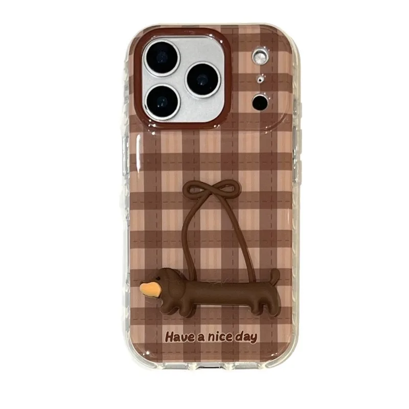 Чехол для телефона в клетку с подвеской в виде собаки таксы в полоску для iPhone 17, 16, 15, 14 Pro Max, полное покрытие, двухслойный
Чехол для телефона в клетку с подвеской в виде собаки таксы в полоску для iPhone 17, 16, 15, 14 Pro Max, полное покрытие, двухслойный