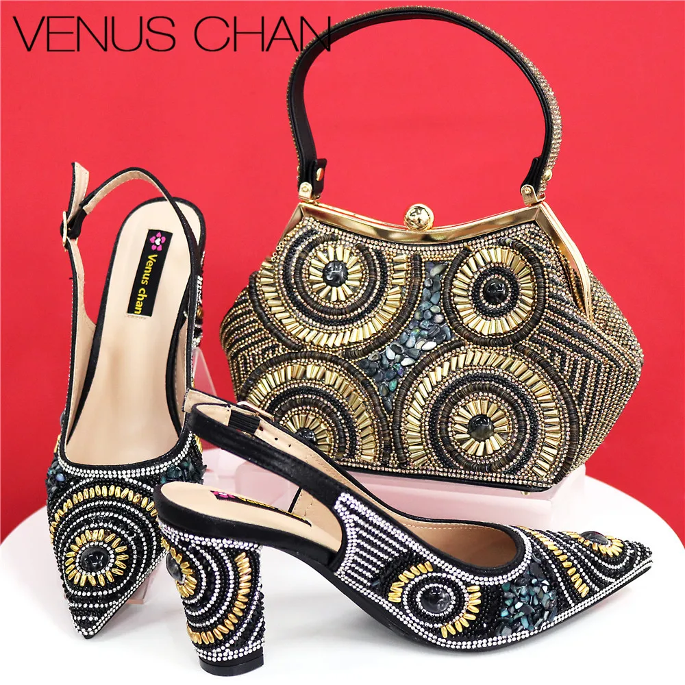 Sandals Woman Summer Nigerian Popular Pointed Shoes And Bag Handle Soft Small Bag Anklet Design Mid-Heel Women's Shoes
Sandals Woman Summer Nigerian Popular Pointed Shoes And Bag Handle Soft Small Bag Anklet Design Mid-Heel Women's Shoes