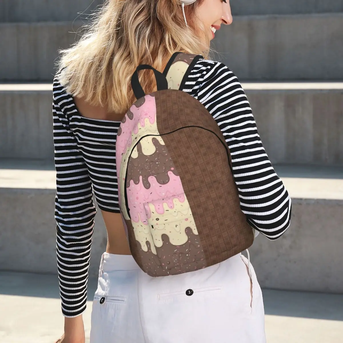Melting Ice Cream Cone - Neapolitan Student Backpack School Bag Hiking Travel Daypack for Boys Girls Bookbag Shoulder Bags
Melting Ice Cream Cone - Neapolitan Student Backpack School Bag Hiking Travel Daypack for Boys Girls Bookbag Shoulder Bags