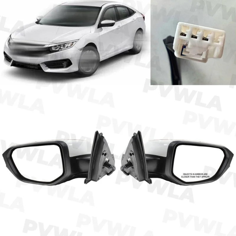Left+ Right Side 3Pins White Painted Rear Mirror Assembly For Honda American Version Civic 2016 2017 2018 2019 2020 2021
Left+ Right Side 3Pins White Painted Rear Mirror Assembly For Honda American Version Civic 2016 2017 2018 2019 2020 2021