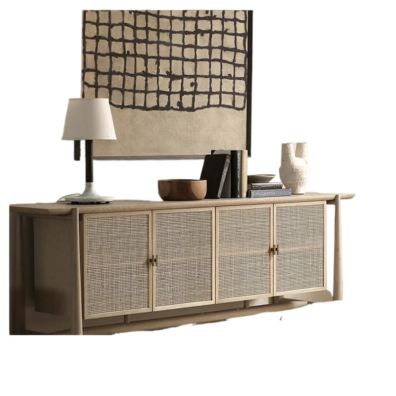 Retro solid wood, dining side cabinet, living room, rattan storage cabinet, storage cabinet for home use, modern simplicity
Retro solid wood, dining side cabinet, living room, rattan storage cabinet, storage cabinet for home use, modern simplicity