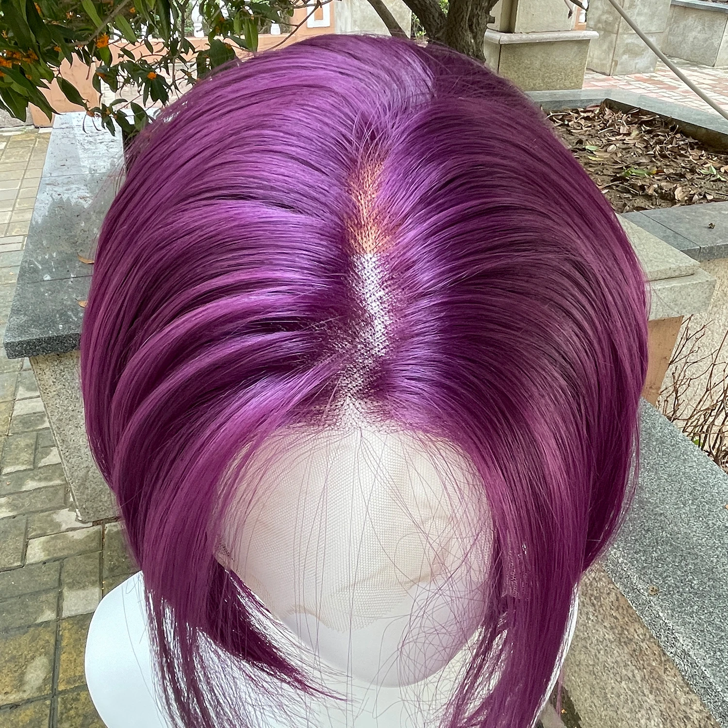 Purple Short Bob Cut Synthetic Lace Front Wig for Men Cosplay Wigs for Women Natural Hairline Glueless 13x4 Lace Front Wig
Purple Short Bob Cut Synthetic Lace Front Wig for Men Cosplay Wigs for Women Natural Hairline Glueless 13x4 Lace Front Wig
