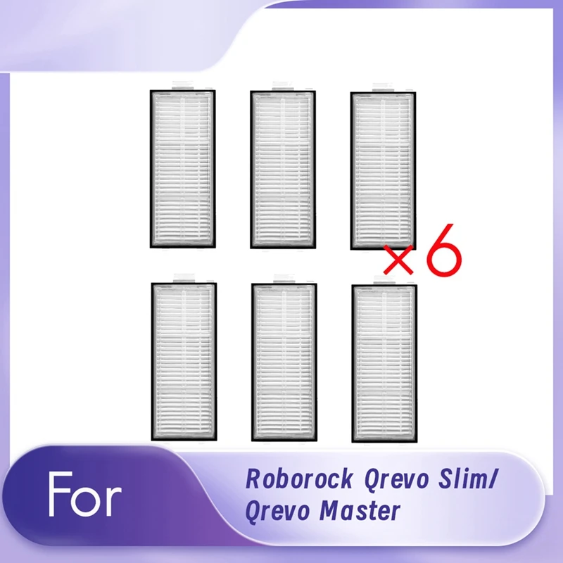 6Pcs Cleaner Filter For Roborock Qrevo Slim/Qrevo Master Filter Cleaner Parts Replacement
6Pcs Cleaner Filter For Roborock Qrevo Slim/Qrevo Master Filter Cleaner Parts Replacement