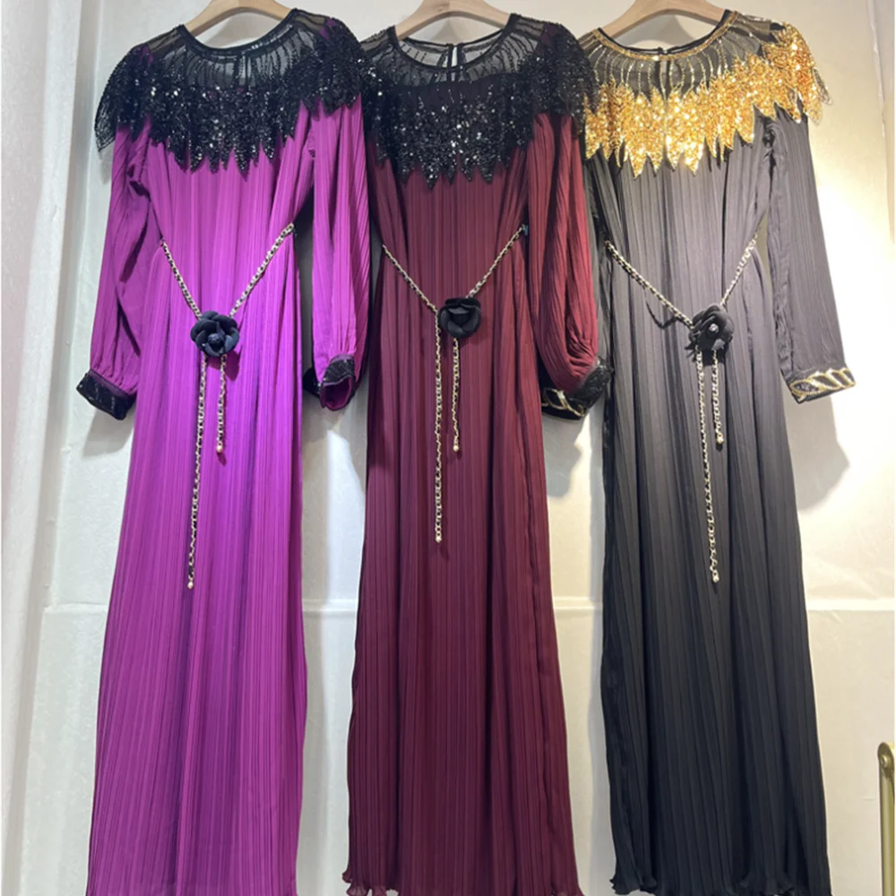 Women's dress Mesh Beading Patchwork Short sleeved Ruched Waist up Elegant Party Holiday Long Pleated Dresses
Women's dress Mesh Beading Patchwork Short sleeved Ruched Waist up Elegant Party Holiday Long Pleated Dresses