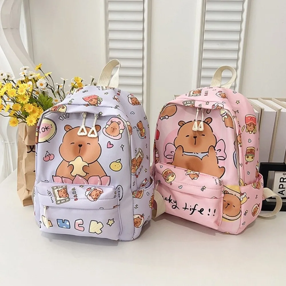 Fashion Thickened Capybara Backpack Wide Straps Nylon Cartoon Animal Daypack Foldable Lightweight Children School Bag Daily
Fashion Thickened Capybara Backpack Wide Straps Nylon Cartoon Animal Daypack Foldable Lightweight Children School Bag Daily