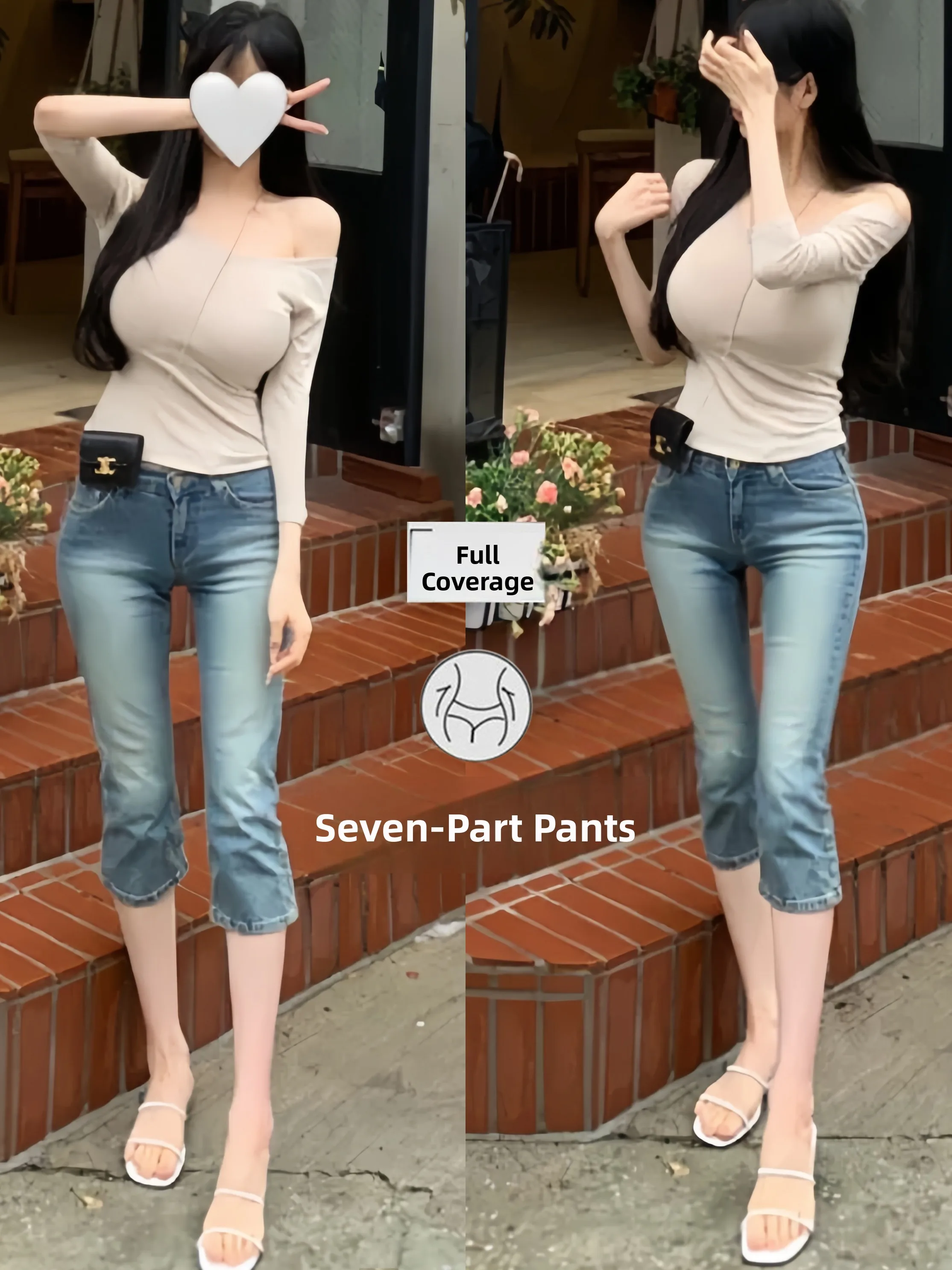 Slim Fit High Waist Cotton Stretch Denim Micro Flared Seven-Foot Pants Women Summer New Style Retro Korean Straight Old Jeans
Slim Fit High Waist Cotton Stretch Denim Micro Flared Seven-Foot Pants Women Summer New Style Retro Korean Straight Old Jeans