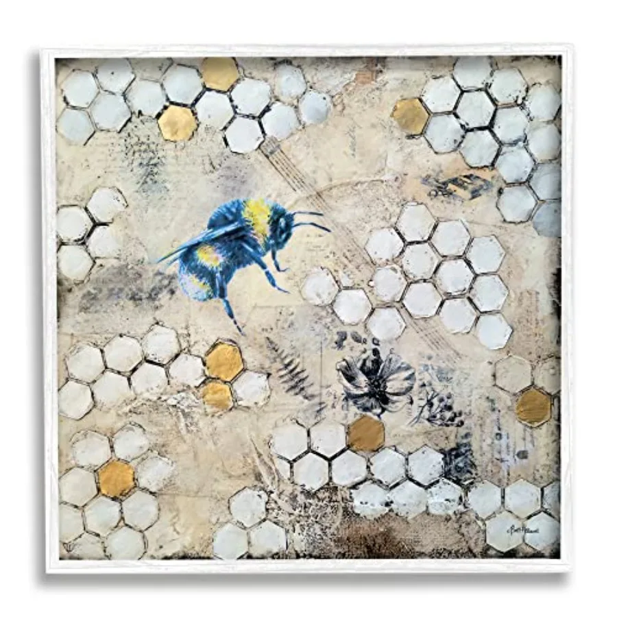 Bee Insect Collaged Botanical Hive Framed Wall Art, Design by Britt Hallowell
Bee Insect Collaged Botanical Hive Framed Wall Art, Design by Britt Hallowell