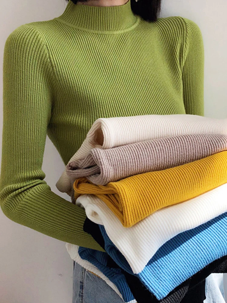 Autumn Winter Mock Neck Women Sweater Vintage Basic Solid Knitted Tops Casual Slim Pullover Korean Sweaters Simple Chic Jumpers
Autumn Winter Mock Neck Women Sweater Vintage Basic Solid Knitted Tops Casual Slim Pullover Korean Sweaters Simple Chic Jumpers