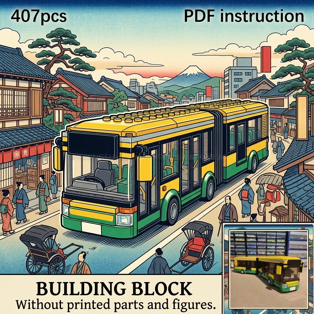 MOC Articulated Bus Building Blocks For 7641 Street Expansion City Roof Mod Vehicle Diorama Display Adult Brick Set
MOC Articulated Bus Building Blocks For 7641 Street Expansion City Roof Mod Vehicle Diorama Display Adult Brick Set
