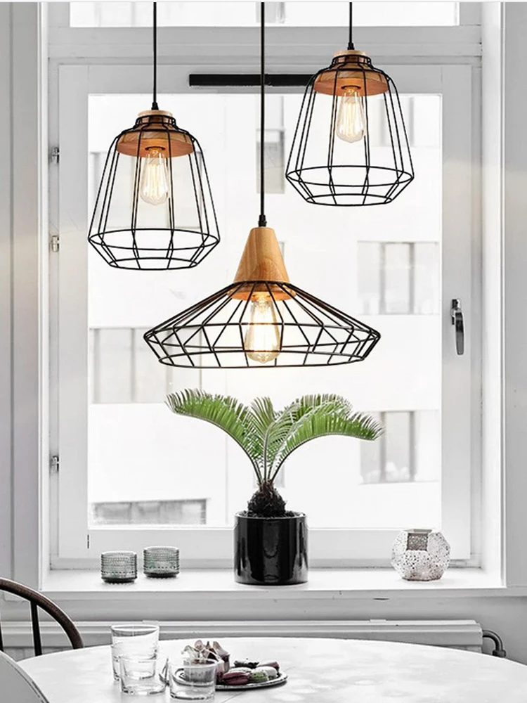 Loft Chandelier Restaurant Dining Room Living Room Aisle Cafe Light Retro Imitation Wood Iron Cage Headlight Pendant
Loft Chandelier Restaurant Dining Room Living Room Aisle Cafe Light Retro Imitation Wood Iron Cage Headlight Pendant