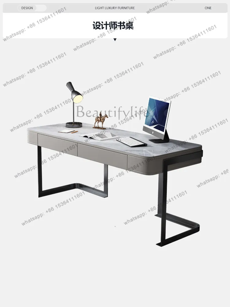 Italian light luxury minimalist bright rock slab desk modern simple desk
Italian light luxury minimalist bright rock slab desk modern simple desk