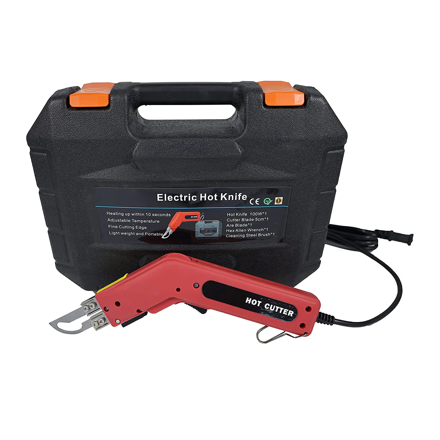 100W Electric Knife Cutter Hot Melting Wall-Cloth Cutting Tool For PVC Rope Nylon Foam Cloth Ribbon-Industrial & DIY Grade
100W Electric Knife Cutter Hot Melting Wall-Cloth Cutting Tool For PVC Rope Nylon Foam Cloth Ribbon-Industrial & DIY Grade