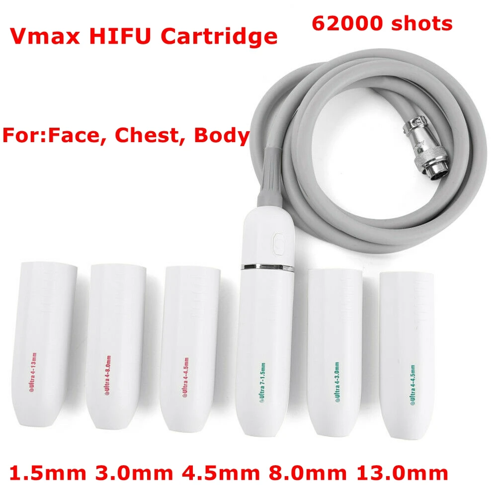 62000 Shots HIFU Cartridge Replacement Probe Consumables for V-max Radar Line Carving Wrinkle Removal Lifting Slimming Machine
62000 Shots HIFU Cartridge Replacement Probe Consumables for V-max Radar Line Carving Wrinkle Removal Lifting Slimming Machine