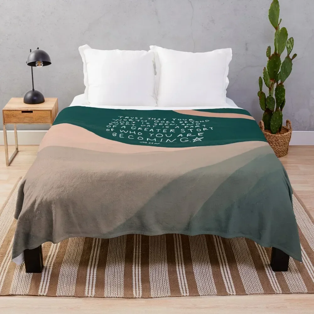 Who You Are Becoming - Inspiring Positive Quote With Mountain and Moon Throw Blanket Foldable Soft Warm Blanket for Outdoor Use
Who You Are Becoming - Inspiring Positive Quote With Mountain and Moon Throw Blanket Foldable Soft Warm Blanket for Outdoor Use