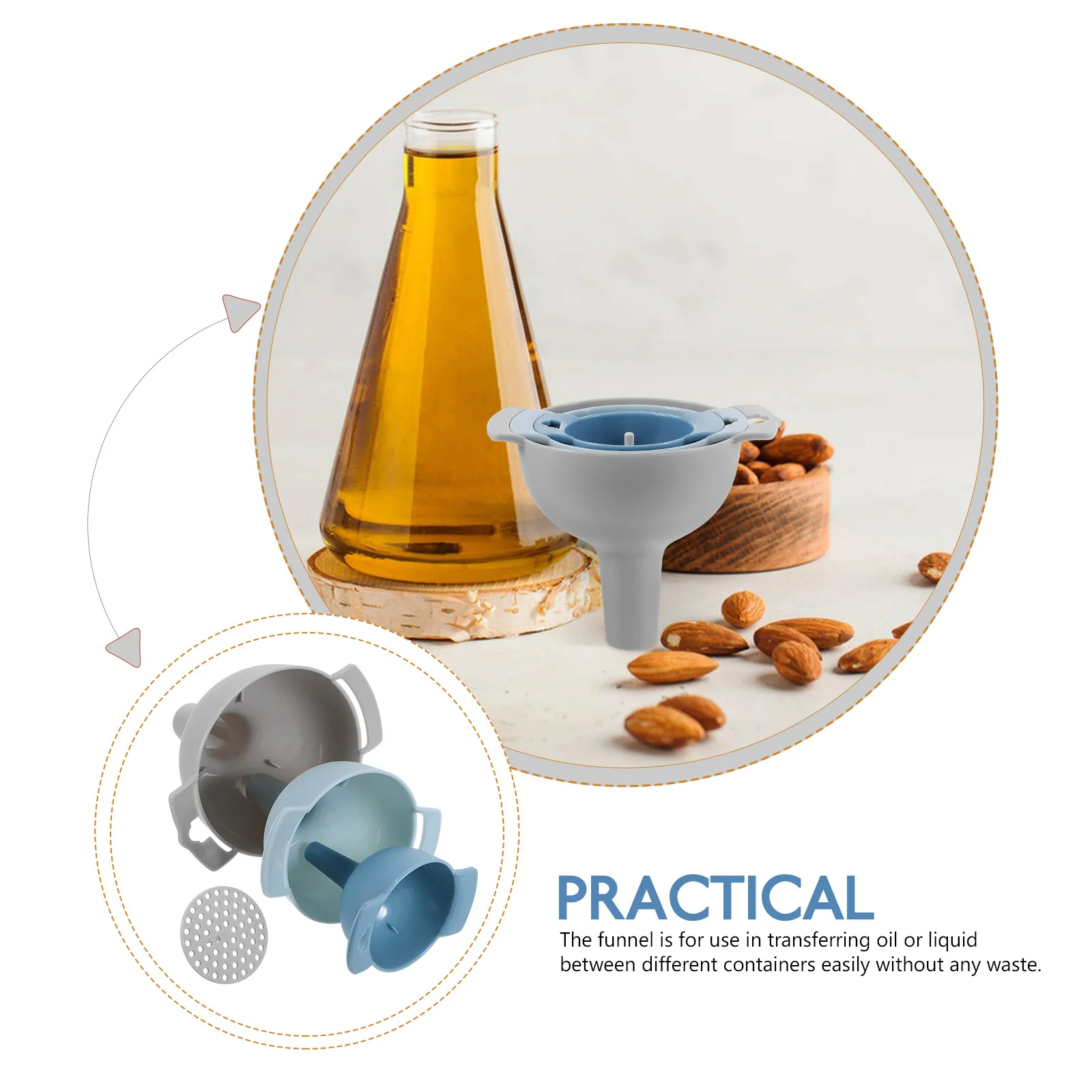 1Set Multi-Function Kitchen Funnel PP Material Liquid Oil Vinegar Filling Bottle Large Mouth Funnel Home Kitchen Tool
1Set Multi-Function Kitchen Funnel PP Material Liquid Oil Vinegar Filling Bottle Large Mouth Funnel Home Kitchen Tool