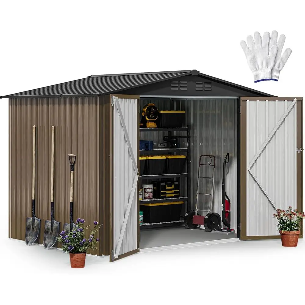 Большой металлический навес для хранения на открытом воздухе размером 8 x 6 футов, прочные навесы для хранения инструментов или газон для патио на заднем дворе — идеальные или ycles, садовые инструменты и
Большой металлический навес для хранения на открытом воздухе размером 8 x 6 футов, прочные навесы для хранения инструментов или газон для патио на заднем дворе — идеальные или ycles, садовые инструменты и