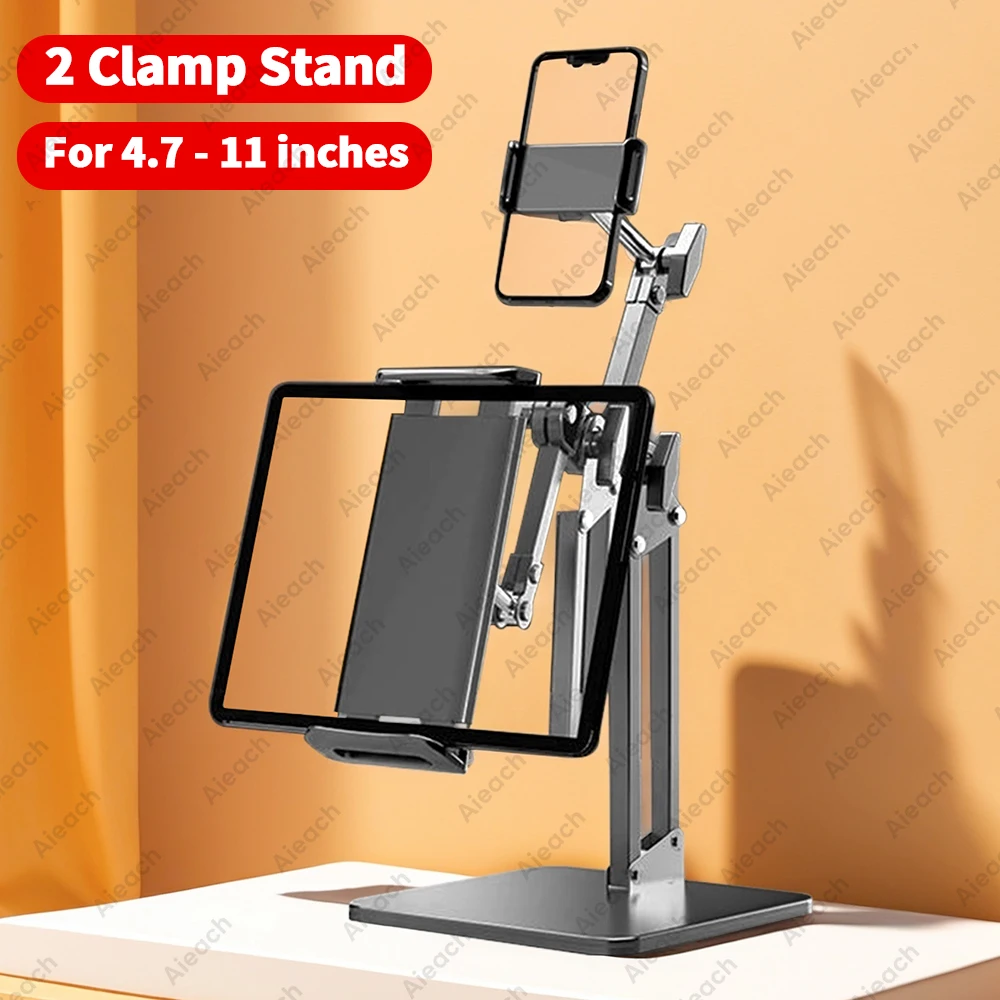 AIEACH Tablet Holder Stand with Double Clamp Adjustable Height 360° Rotation ABS+Metal for 4.7-11" iPad Stand Phone Tablet Mount
AIEACH Tablet Holder Stand with Double Clamp Adjustable Height 360° Rotation ABS+Metal for 4.7-11" iPad Stand Phone Tablet Mount