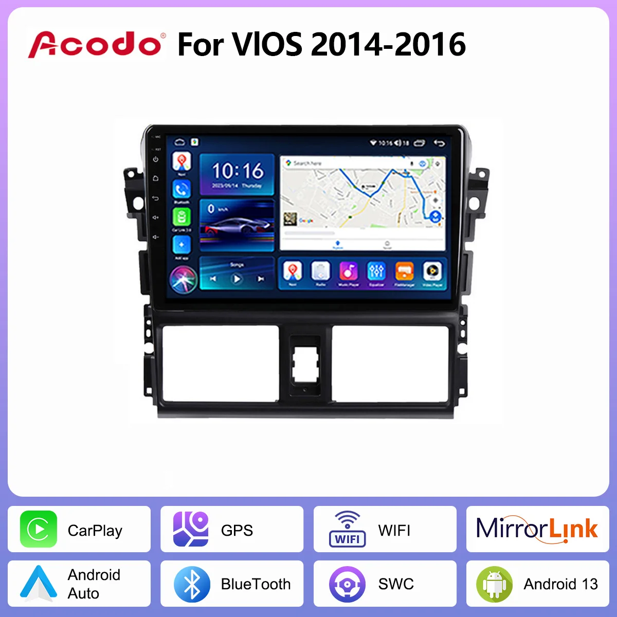Acodo Android13 For VlOS 2014-2016 Car Multimedia Player GPS Navigation Stereo BT Wireless CarPlay Android Auto
Acodo Android13 For VlOS 2014-2016 Car Multimedia Player GPS Navigation Stereo BT Wireless CarPlay Android Auto