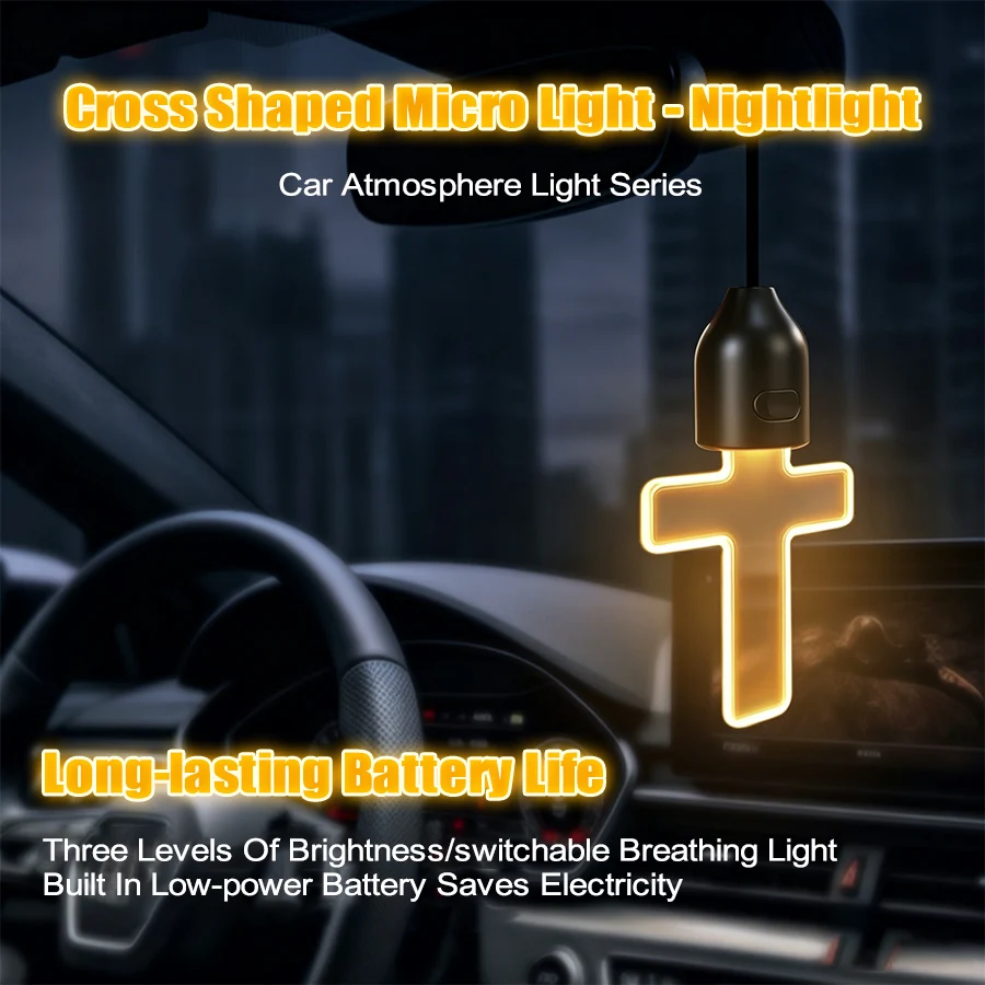 Cold Cross Night Light Retro LED Car Hanging Ornament Interior Ambient Lighting for Long Trips Daily Use Auto Decor Accessories
Cold Cross Night Light Retro LED Car Hanging Ornament Interior Ambient Lighting for Long Trips Daily Use Auto Decor Accessories