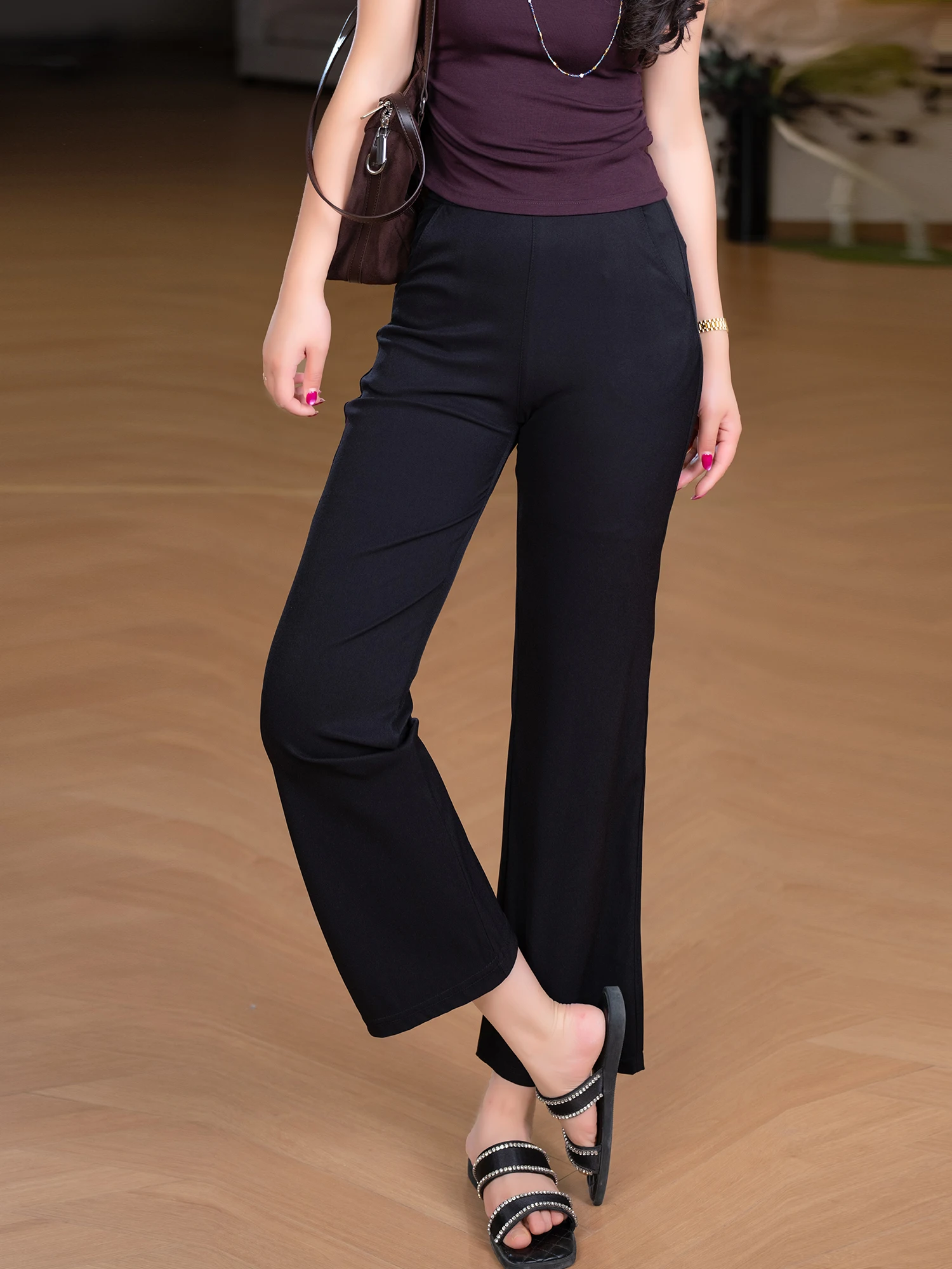 Slimming Bell Bottom Pants Lightweight Eighteen Leggings Thinming Micro Flared Stitched Inner Casual Nylon Spandex
Slimming Bell Bottom Pants Lightweight Eighteen Leggings Thinming Micro Flared Stitched Inner Casual Nylon Spandex