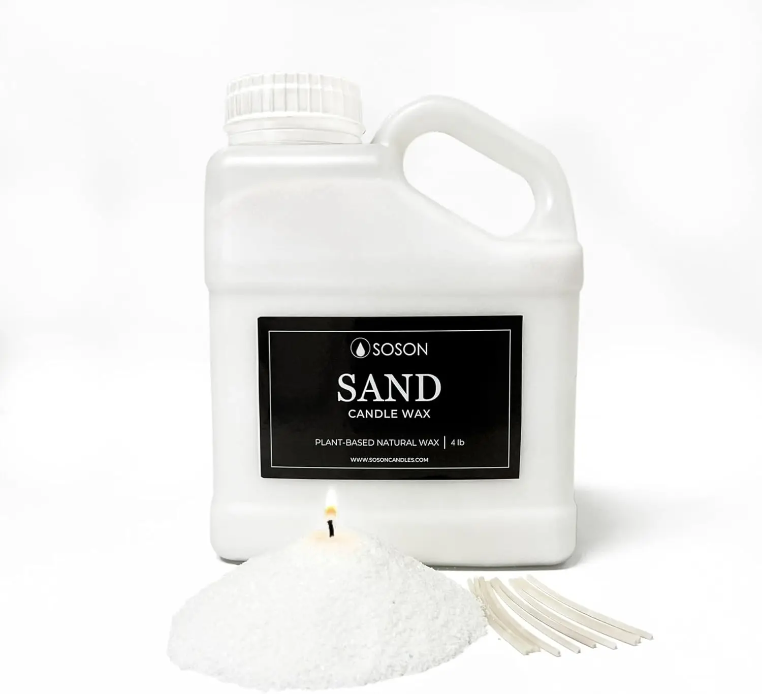 4 lb Unscented Pearled Sand Candle Kit, Long Lasting, 40 Wicks, DIY Candle Making
4 lb Unscented Pearled Sand Candle Kit, Long Lasting, 40 Wicks, DIY Candle Making