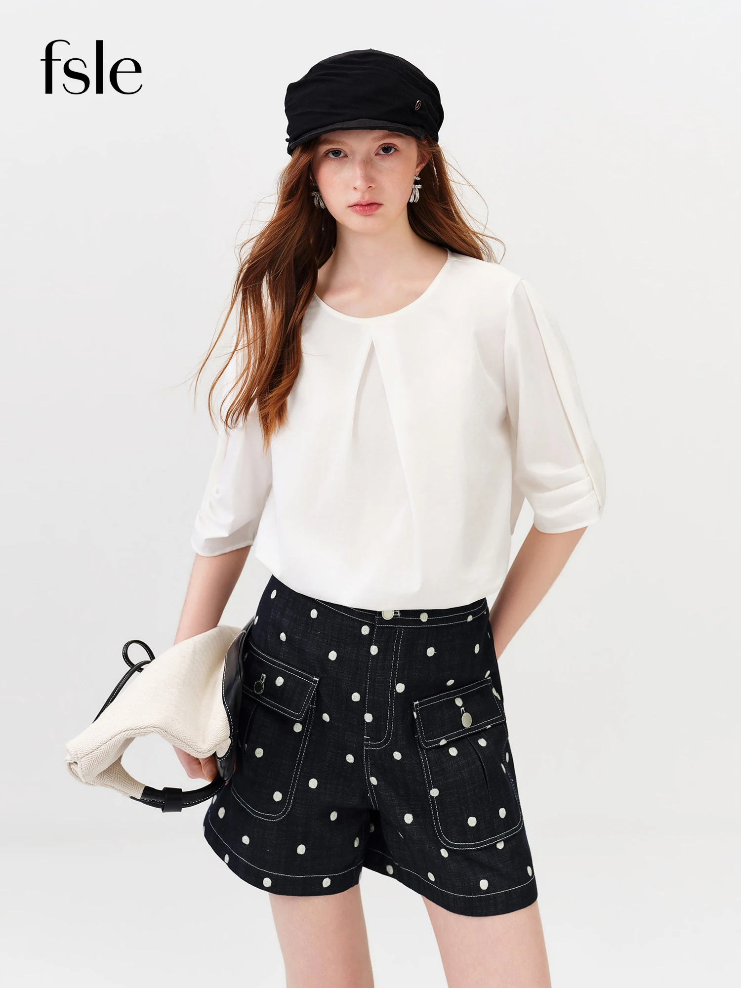 FSLE Women's Lyocell Cotton Blend Crew Neck Half Sleeve Commute Shirt 2026 Summer New Arrival Elegant Top for Office & Interview
FSLE Women's Lyocell Cotton Blend Crew Neck Half Sleeve Commute Shirt 2026 Summer New Arrival Elegant Top for Office & Interview