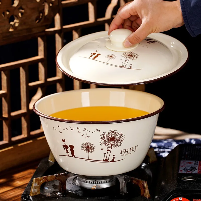resistant hot oil old-fashioned household lard basin thickened enamel basin kitchen with lid enamel board oil porcelain basin
resistant hot oil old-fashioned household lard basin thickened enamel basin kitchen with lid enamel board oil porcelain basin