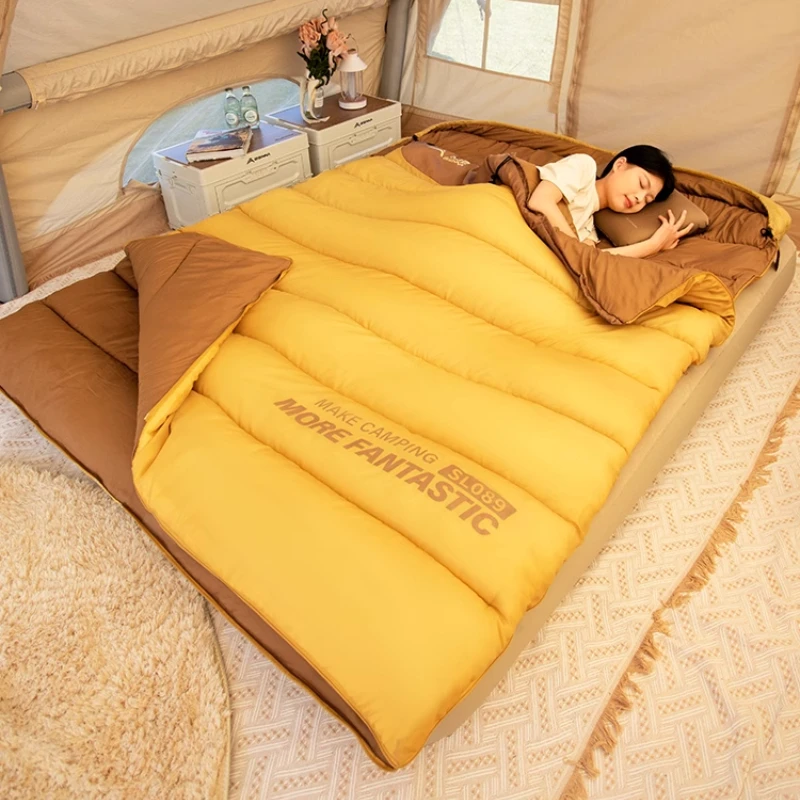 Double sleeping bag adult outdoor couple camping winter thickened cold-proof quilt dual-purpose
Double sleeping bag adult outdoor couple camping winter thickened cold-proof quilt dual-purpose