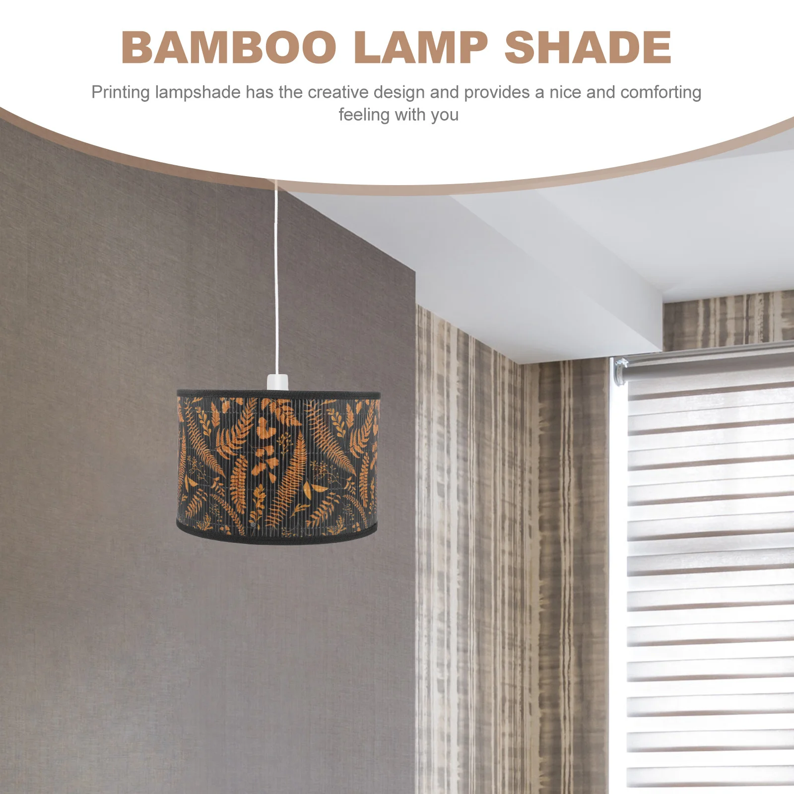 Bamboo Lamp Shade Metal Frame Printed Design Dust Proof Light Diffuser For Table Floor Lamp Modern Vintage Replacement
Bamboo Lamp Shade Metal Frame Printed Design Dust Proof Light Diffuser For Table Floor Lamp Modern Vintage Replacement