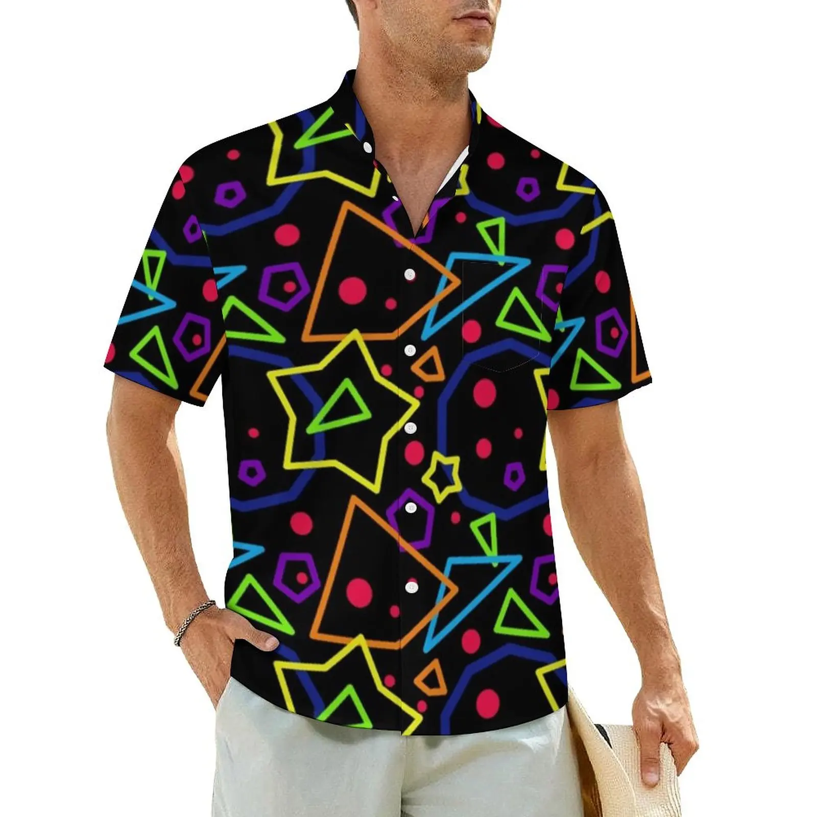 Пляжная рубашка с геометрическим рисунком и радужным принтом, гавайские повседневные рубашки, мужские элегантные блузки с коротким рукавом, Harajuku, топ «сделай сам» на заказ
Пляжная рубашка с геометрическим рисунком и радужным принтом, гавайские повседневные рубашки, мужские элегантные блузки с коротким рукавом, Harajuku, топ «сделай сам» на заказ