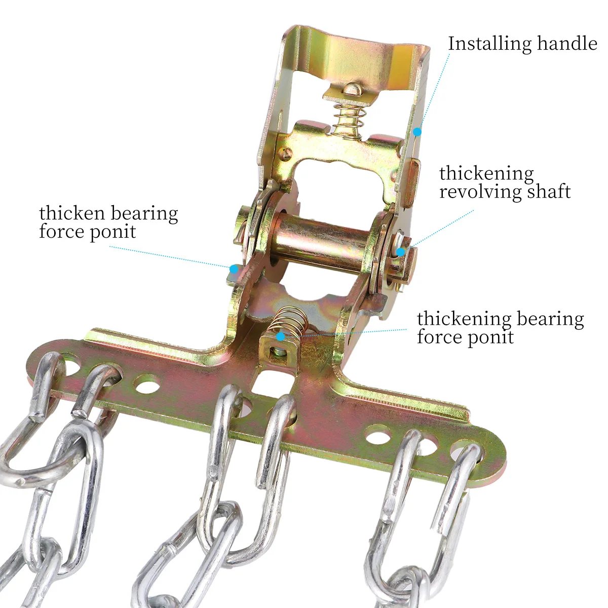 3 Chains Snow Chain Balance Design Anti-Skid Automatic Tightener for Truck Car Tires 235-265 Durable Wear Resistant Ice Chain 
3 Chains Snow Chain Balance Design Anti-Skid Automatic Tightener for Truck Car Tires 235-265 Durable Wear Resistant Ice Chain