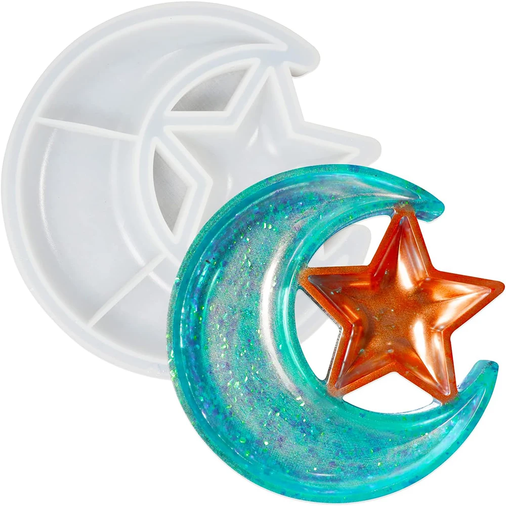 Moon Star Tray Silicone Resin Mold Crescent Jewelry Display Storage Tray Crafts Casting Mould Home Decor
Moon Star Tray Silicone Resin Mold Crescent Jewelry Display Storage Tray Crafts Casting Mould Home Decor