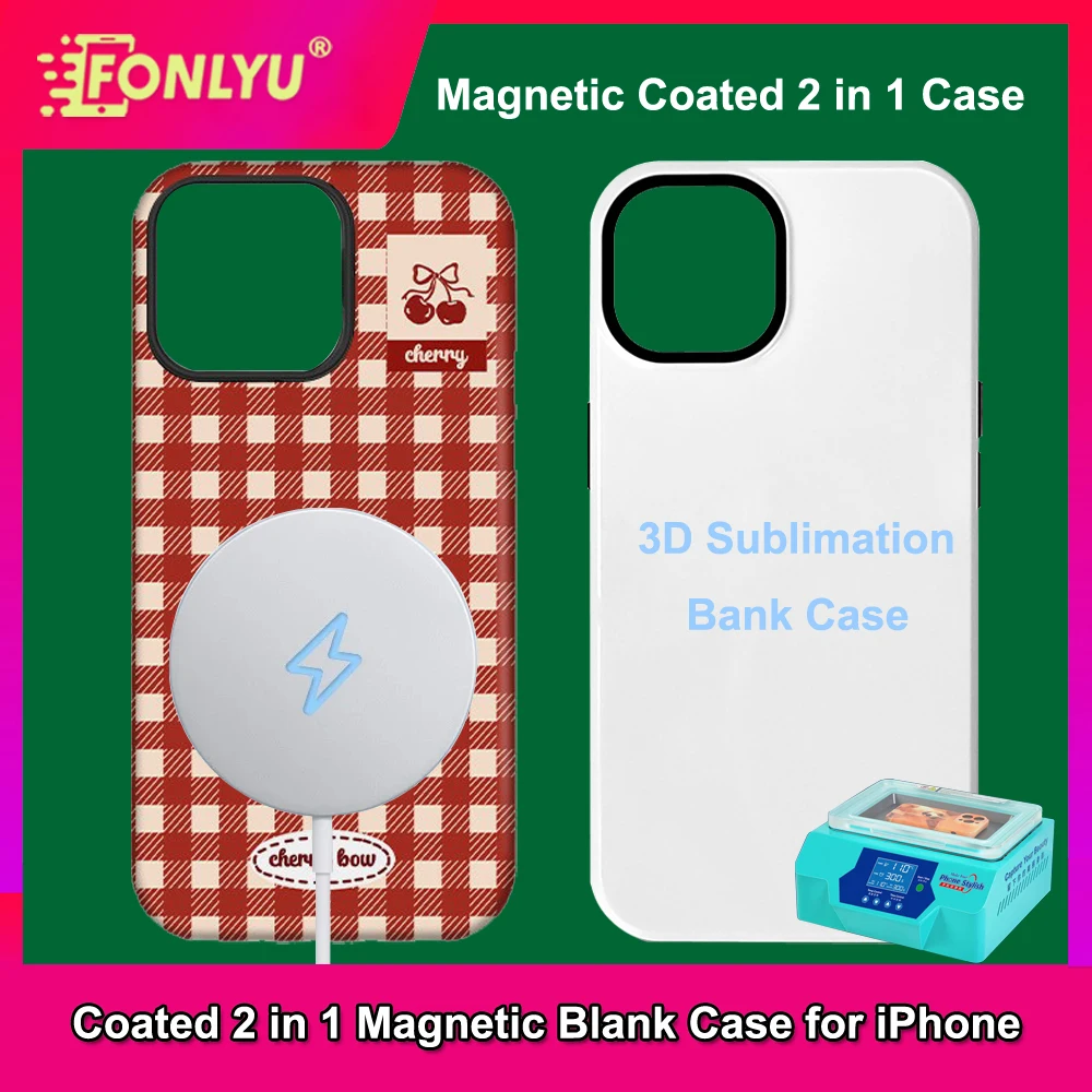 FONLYU Magnetic 2 in 1 3D Sublimation Case for iPhone 17 16 15 14 13Pro Max Thermal Transfer Printing Magnet Rugged Back Covers
FONLYU Magnetic 2 in 1 3D Sublimation Case for iPhone 17 16 15 14 13Pro Max Thermal Transfer Printing Magnet Rugged Back Covers