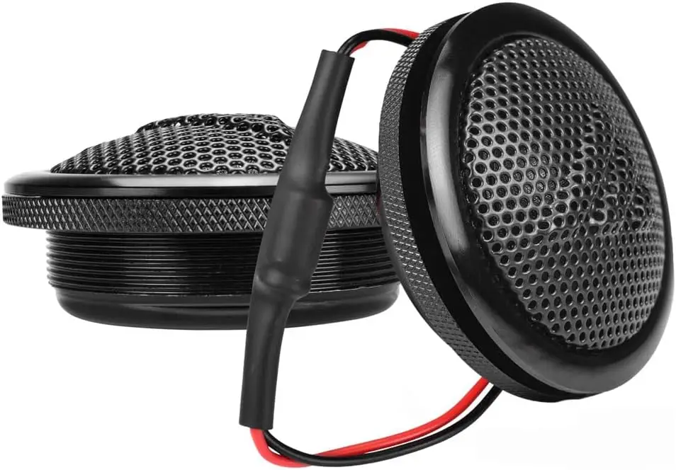 Soft Dome Tweeters 240W 4 Ohm with Crossover, Silk Dome & Neodymium Magnet for Car and Motorcycle Audio Systems (Pair)
Soft Dome Tweeters 240W 4 Ohm with Crossover, Silk Dome & Neodymium Magnet for Car and Motorcycle Audio Systems (Pair)