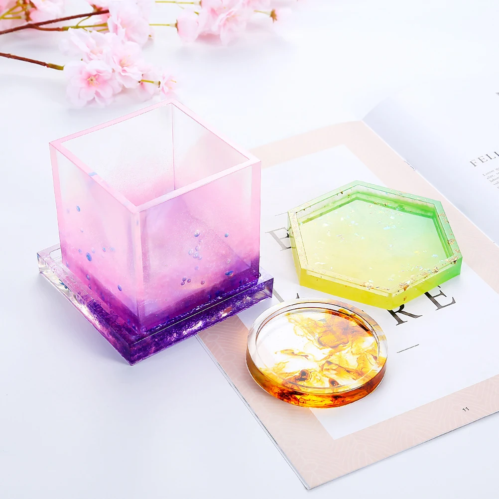 4 Pcs Crystal Epoxy Coaster Practical Silicone Mould Creative Manual DIY Coaster Silicone Mold (White)
4 Pcs Crystal Epoxy Coaster Practical Silicone Mould Creative Manual DIY Coaster Silicone Mold (White)