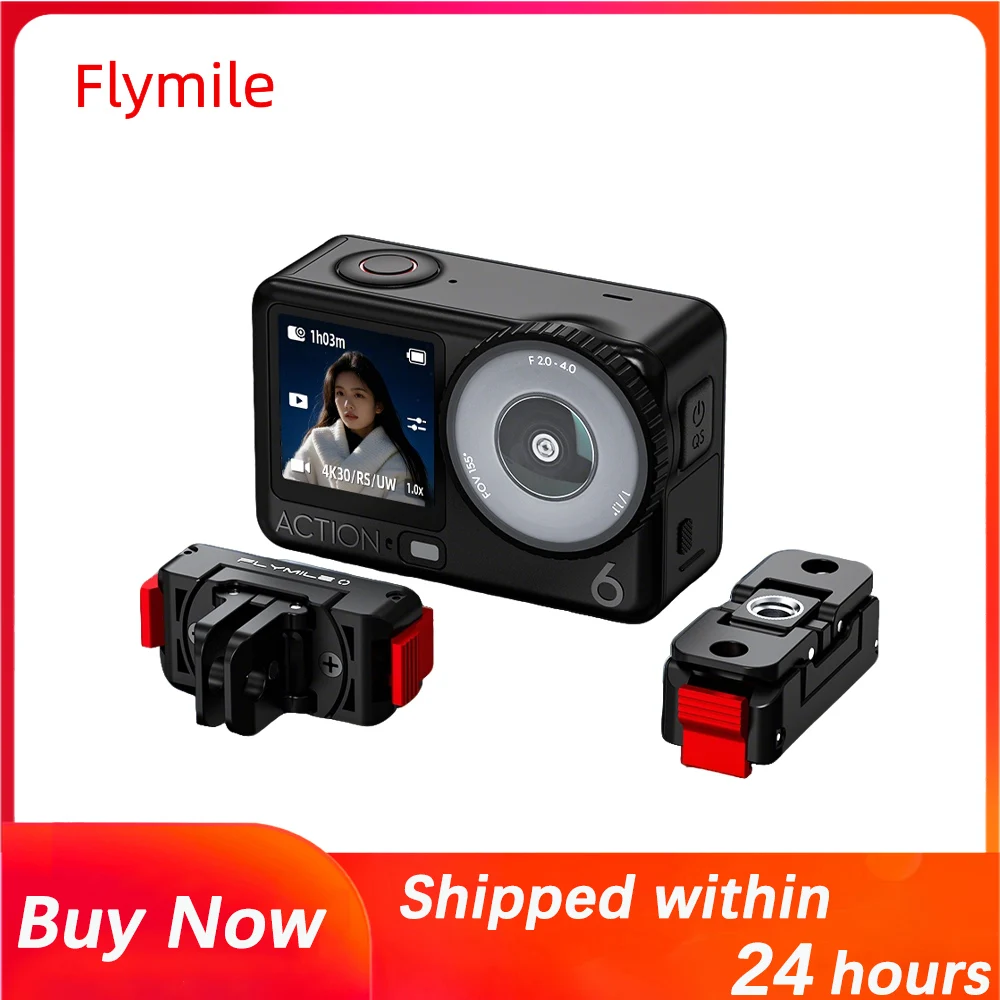 Flymile Rotatable Magnetic Quick Release Mount for DJI Osmo Nano/Action 6,Dual Interfaces,for Cycling,Hiking,Desktop Shooting
Flymile Rotatable Magnetic Quick Release Mount for DJI Osmo Nano/Action 6,Dual Interfaces,for Cycling,Hiking,Desktop Shooting