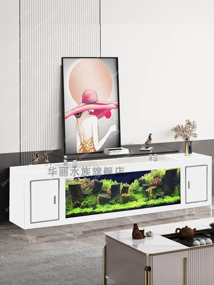 TV Cabinet Fish Tank Vertical Glass Large Aquarium Ecological Self-Circulation Change Water
TV Cabinet Fish Tank Vertical Glass Large Aquarium Ecological Self-Circulation Change Water
