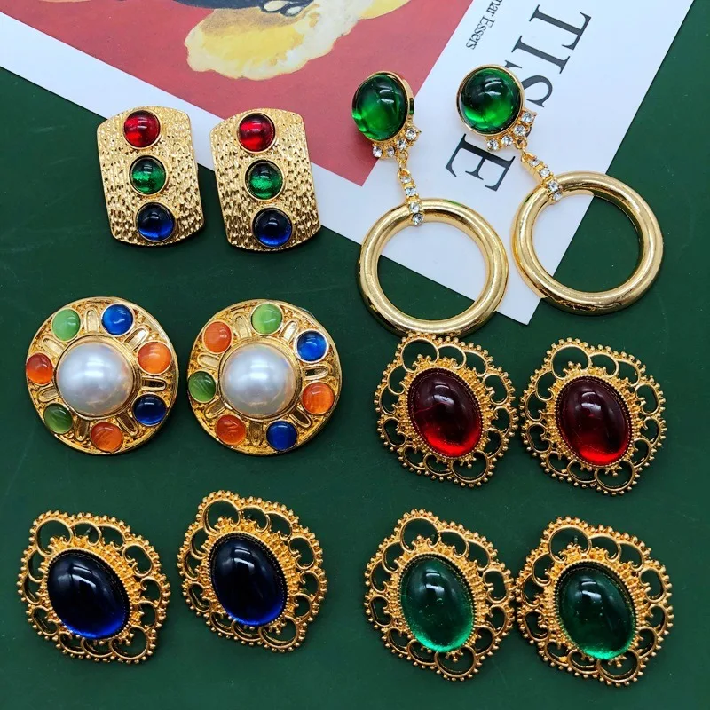 Medieval Silver Needle Earrings Electroplating Real Gold Colored Opal Oval Glazed Gem Diamond Medieval Silver Needle Earrings Cl
Medieval Silver Needle Earrings Electroplating Real Gold Colored Opal Oval Glazed Gem Diamond Medieval Silver Needle Earrings Cl