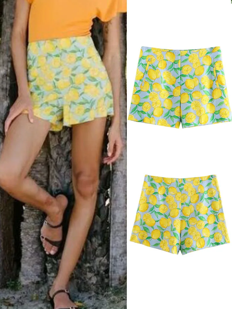 Women Summer Sweet Shorts 2024 New Fashion Print Floral High Waist Zipper Female Elegant Street Shorts Clothing
Women Summer Sweet Shorts 2024 New Fashion Print Floral High Waist Zipper Female Elegant Street Shorts Clothing