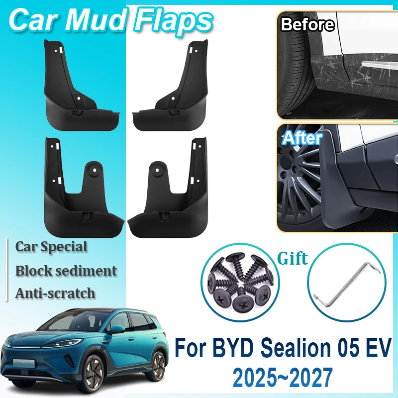 For BYD Sealion 05 EV Accessories 2025 2026 2027 Car Anti-splash Mudguards Front Rear Fender Wheel Cover MudFlap Car Accessories
For BYD Sealion 05 EV Accessories 2025 2026 2027 Car Anti-splash Mudguards Front Rear Fender Wheel Cover MudFlap Car Accessories